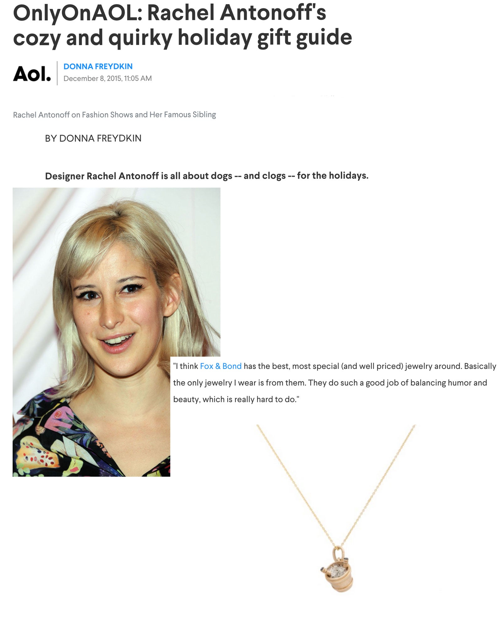 AOL: Rachel Antonoff's cozy and quirky holiday gift guide