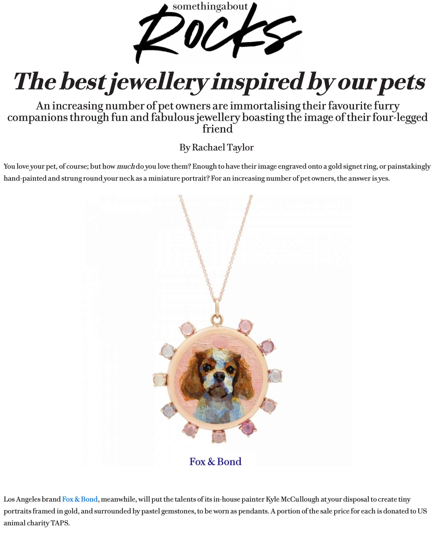Something About Rocks: The best jewellery inspired by our pets