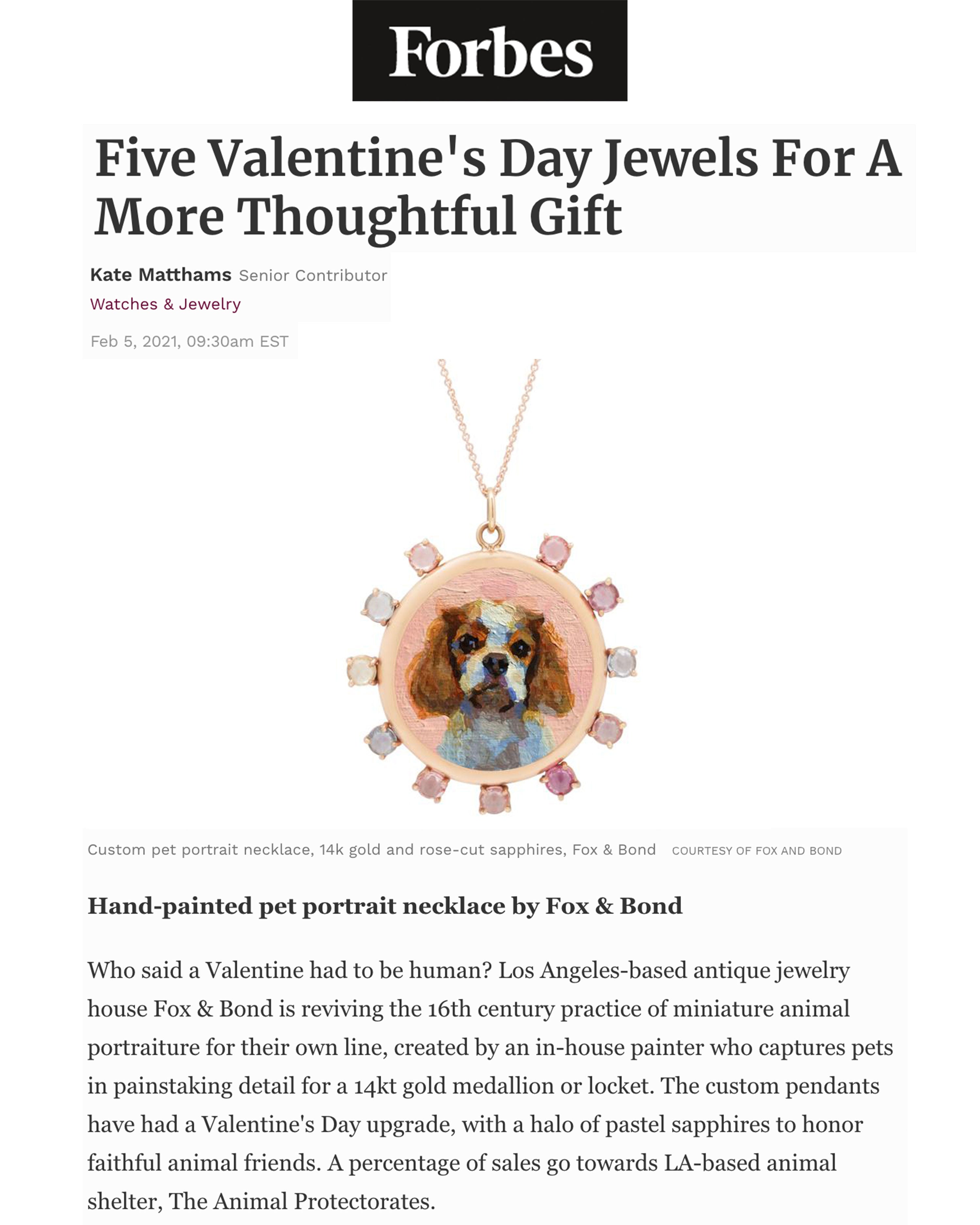 Forbes: Five Valentine's Day Jewels For A More Thoughtful Gift
