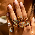 Victorian Diamond Cluster and 14k Gold Ring