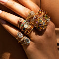 Victorian Diamond Cluster and 14k Gold Ring