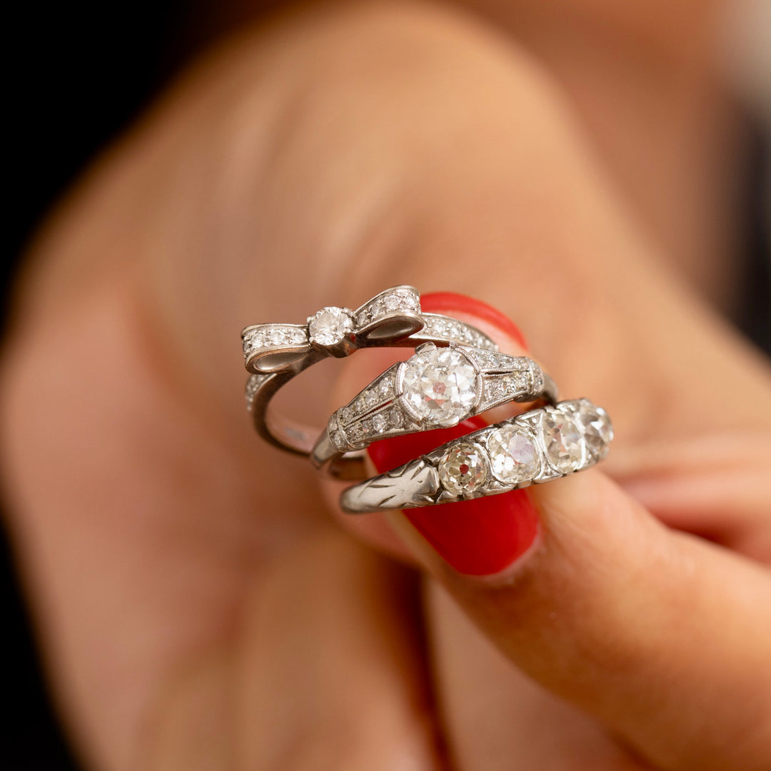 Chanel Ruban Diamond Bow Ring 18K White Gold