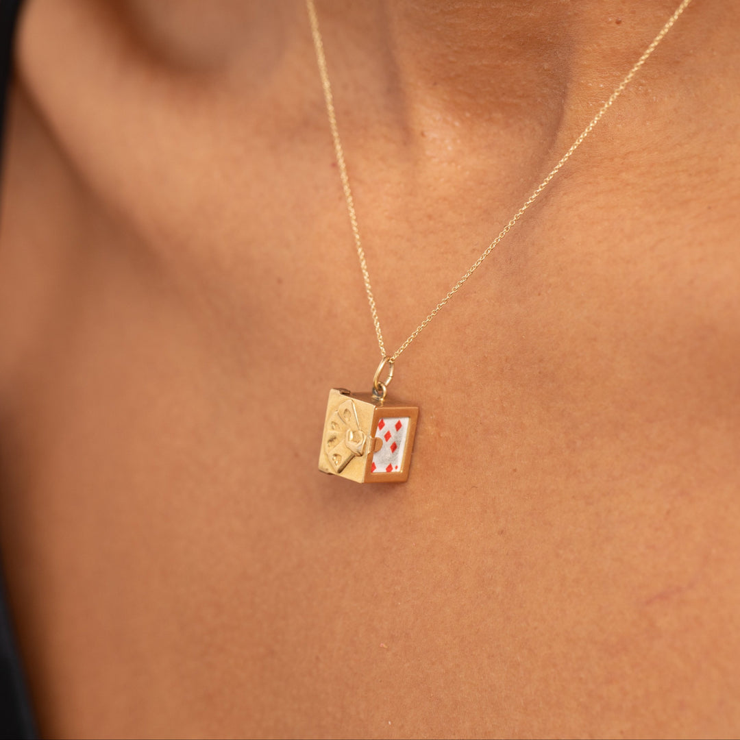 Movable Deck Of Cards 14K Gold Charm