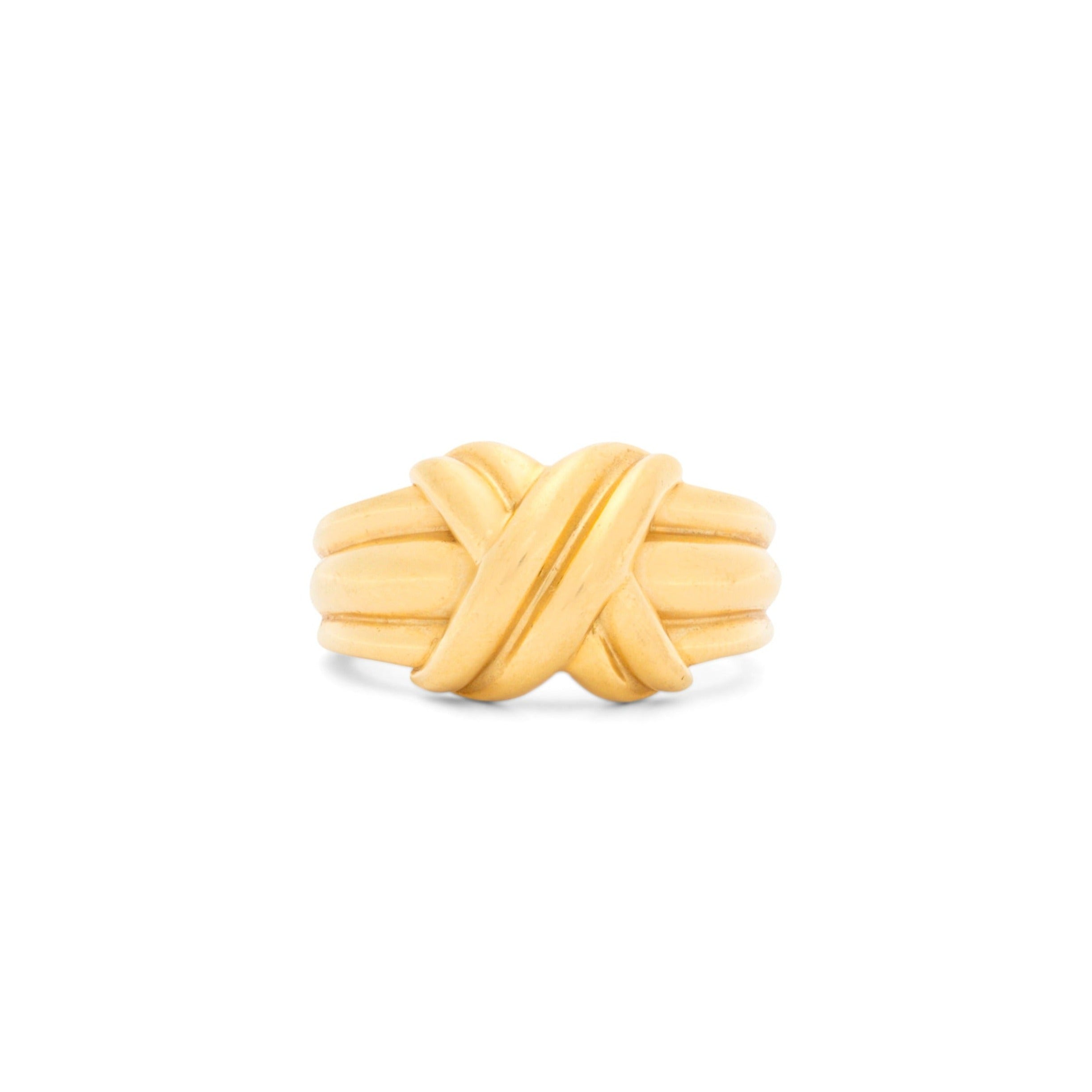 Tiffany & Co 18k Gold X Ring