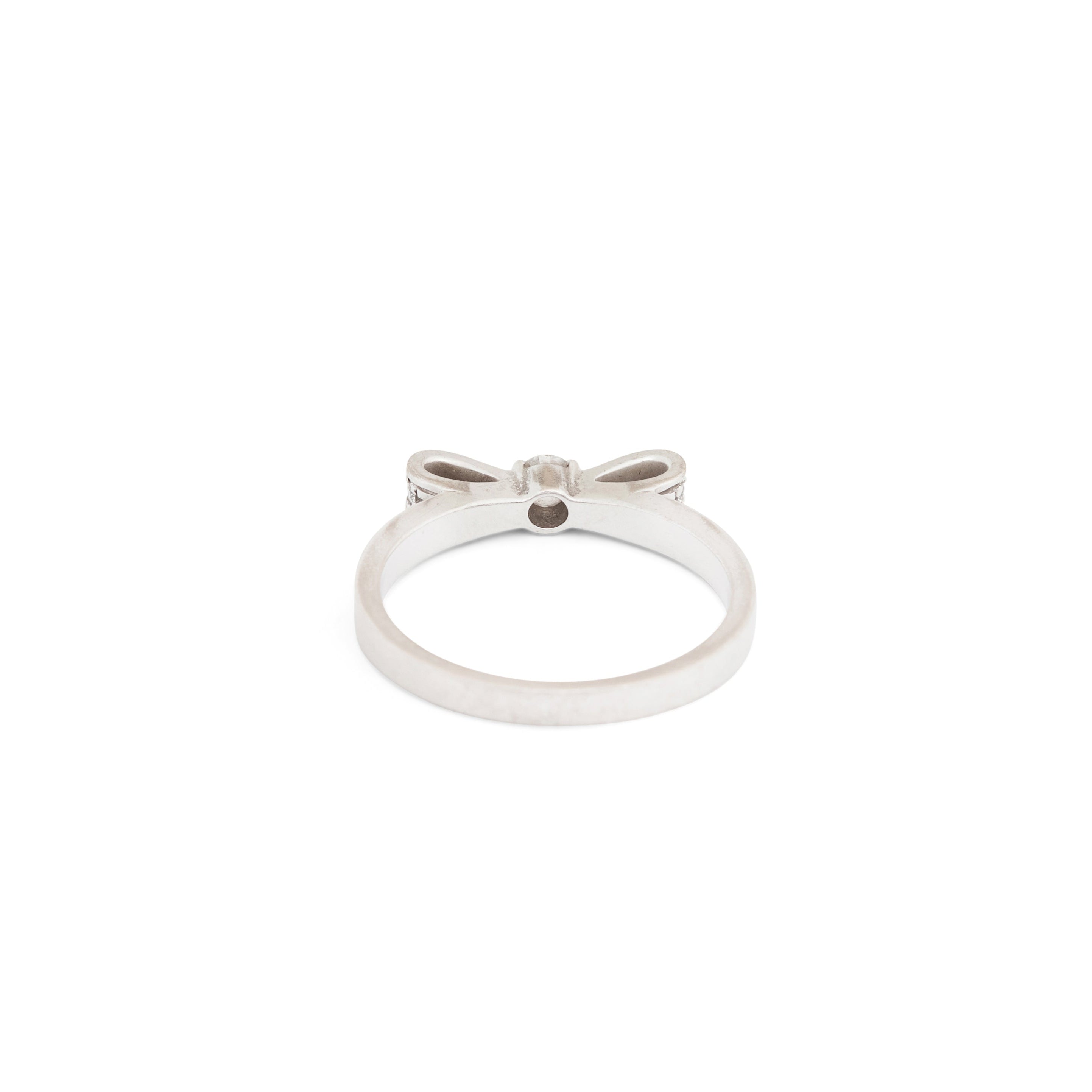 Chanel Ruban Diamond Bow Ring 18K White Gold