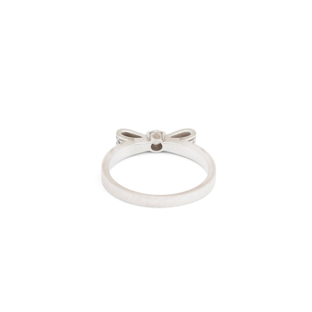 Chanel Ruban Diamond Bow Ring 18K White Gold