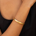 Victorian Peridot and 14K Gold Bangle Bracelet