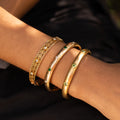 Victorian Peridot and 14K Gold Bangle Bracelet