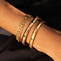 Victorian Peridot and 14K Gold Bangle Bracelet