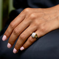 Diamond and 18K Bi-Color Gold Loop Ring