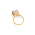 Diamond and 18K Bi-Color Gold Loop Ring
