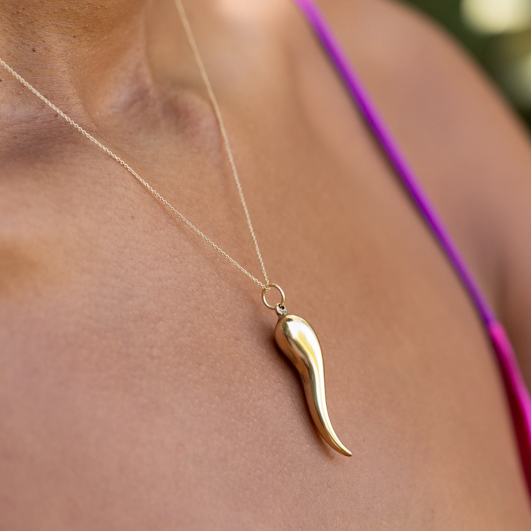 Cornicello 14k Gold Charm
