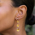 Citrine and 14k Gold Long Dangle Earrings