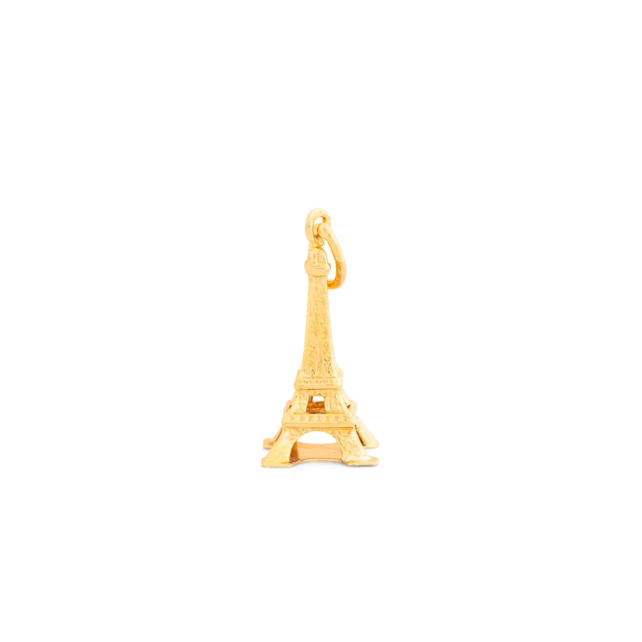 French Eiffel Tower 18k Gold Charm
