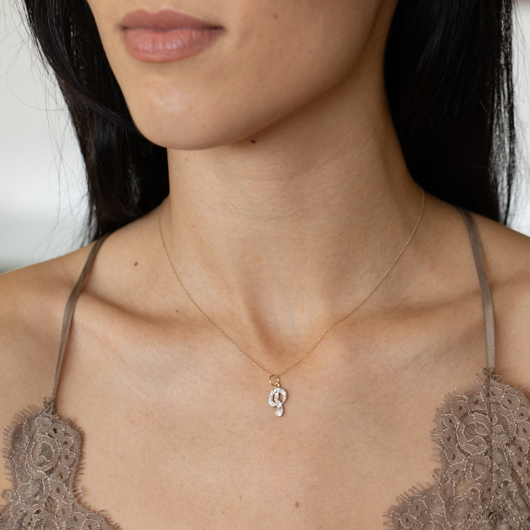 Letter "P" Diamond And 14k Gold Charm