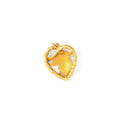 Turquoise and 14K Gold Heart And Leaf Charm