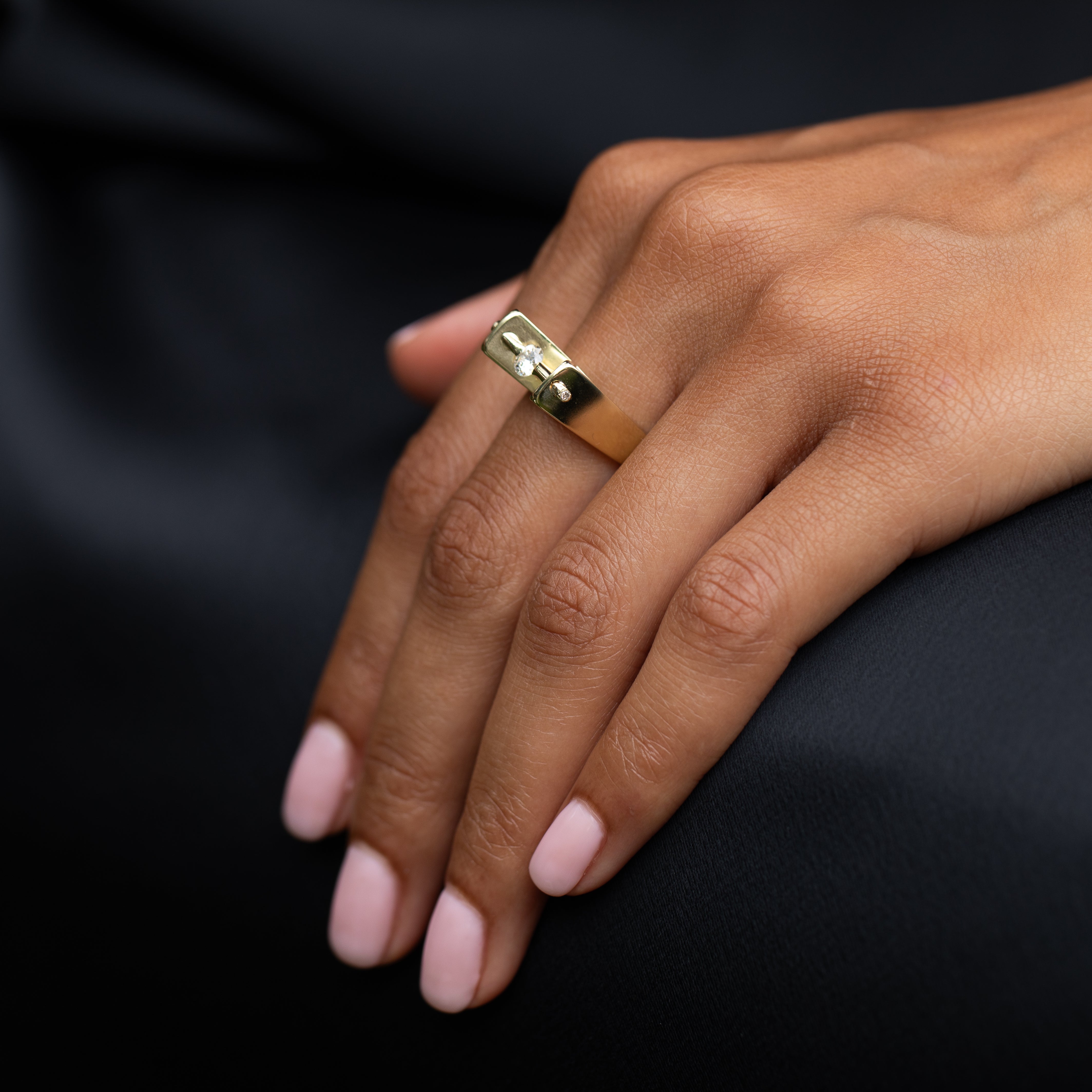 Jose Hess Diamond and 18k Gold Sculptural Ring