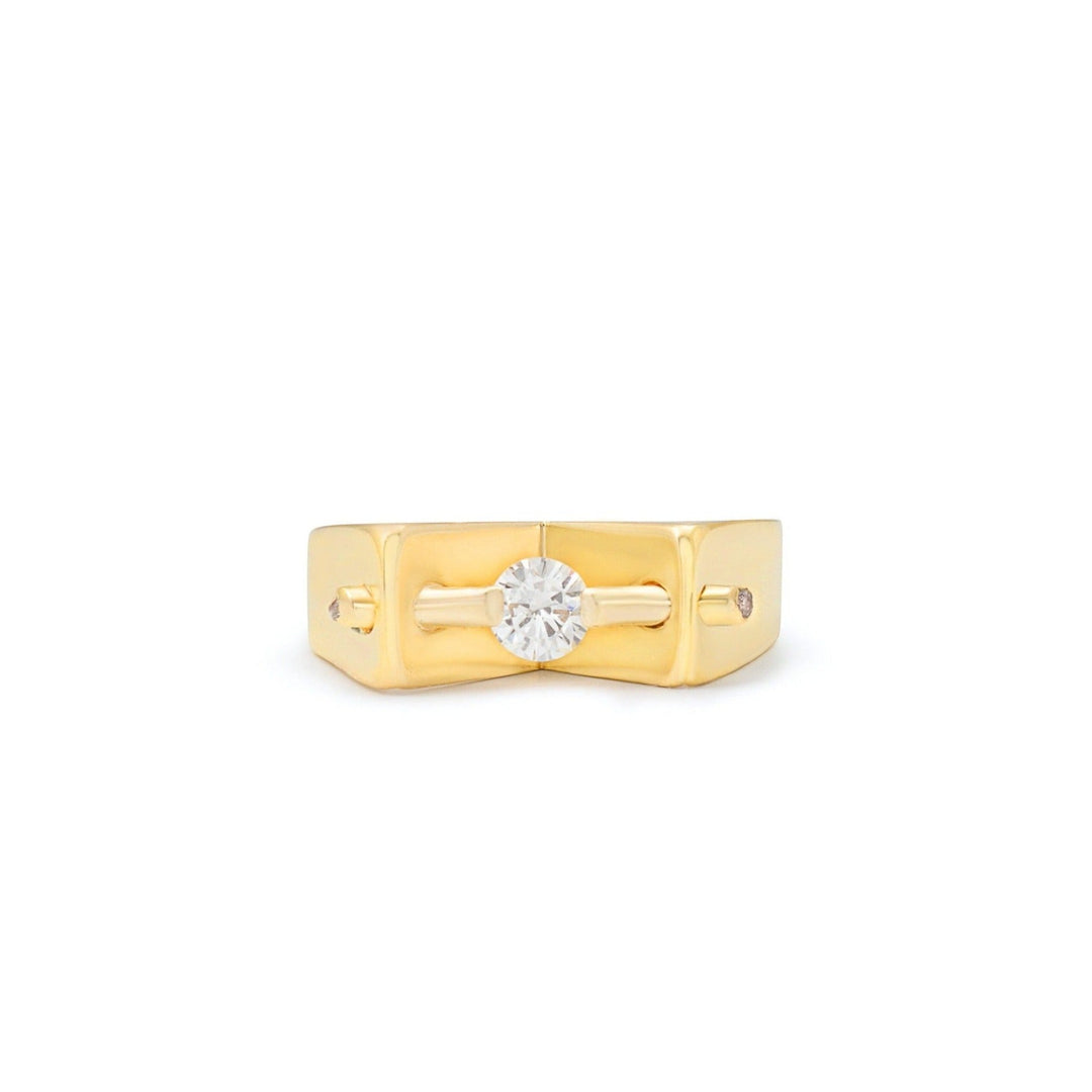 Jose Hess Diamond and 18k Gold Sculptural Ring
