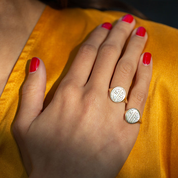 The F&B Large Gold Signet Ring