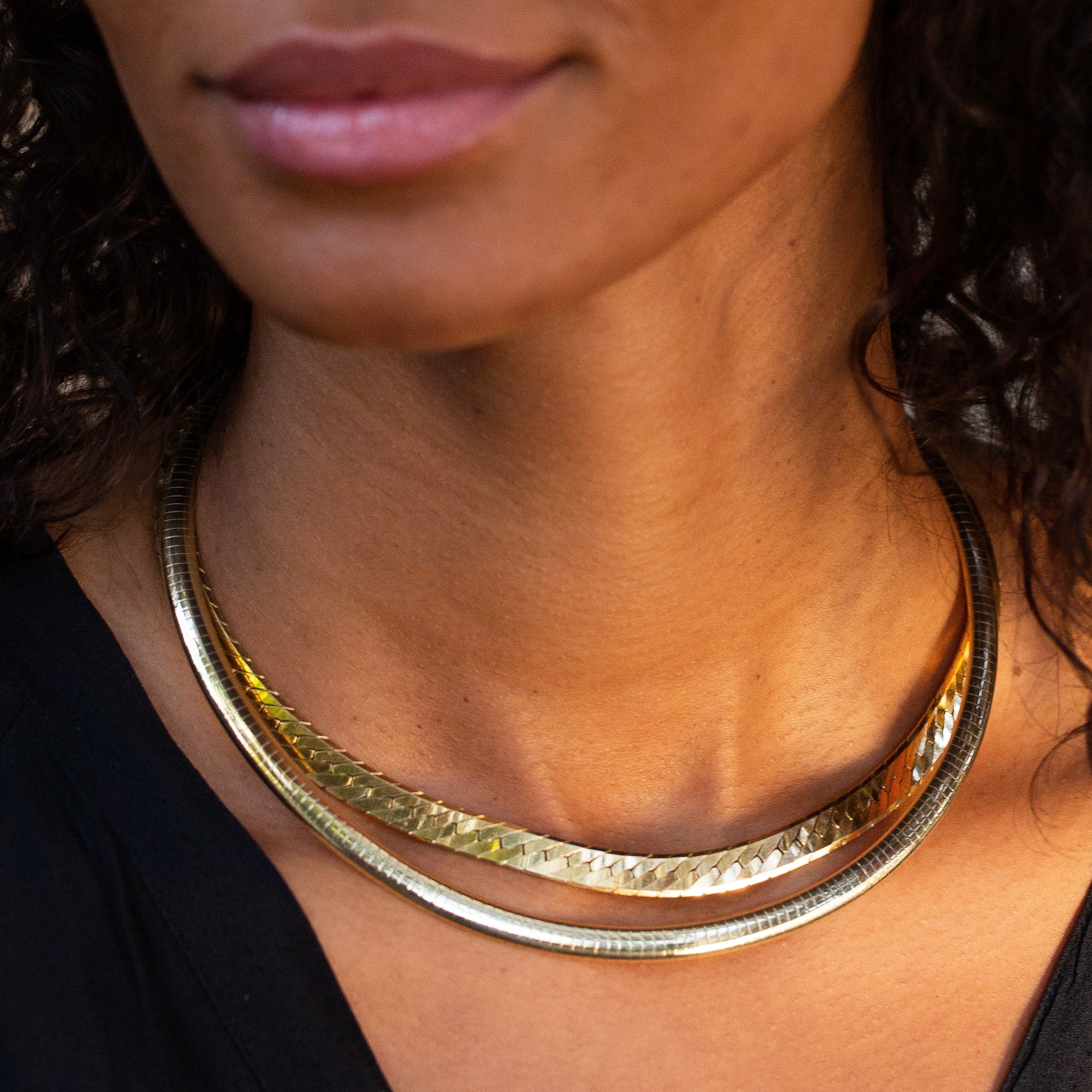 Herringbone 14k Gold Chain Necklace