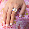 Italian Amethyst and Blue Topaz 14k Gold Ring