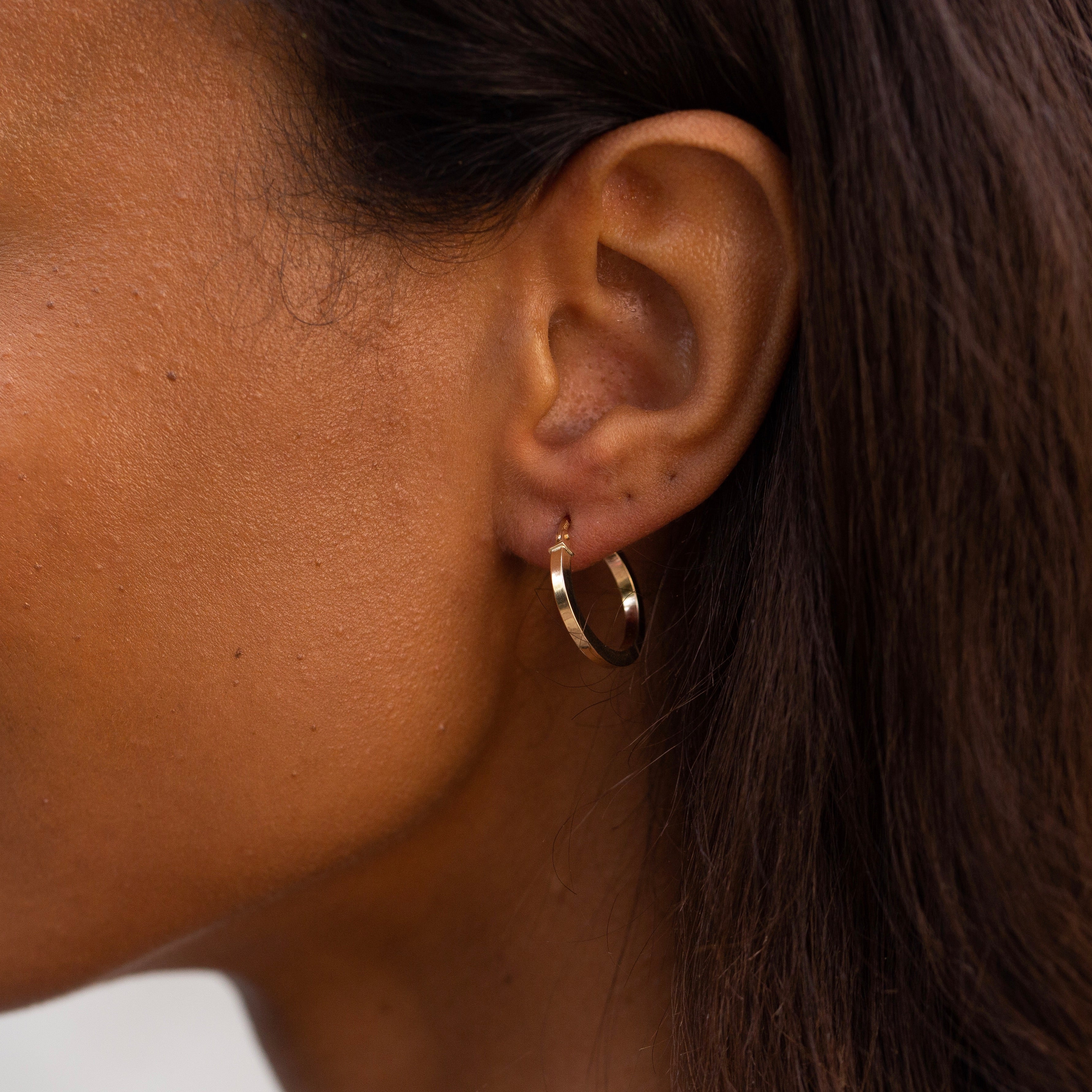 Italian 14k Gold Hoop Earrings