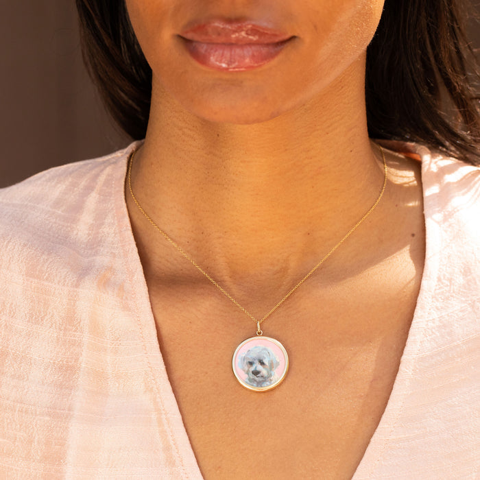 The F&B Custom Hand-Painted Pet Portrait Necklace