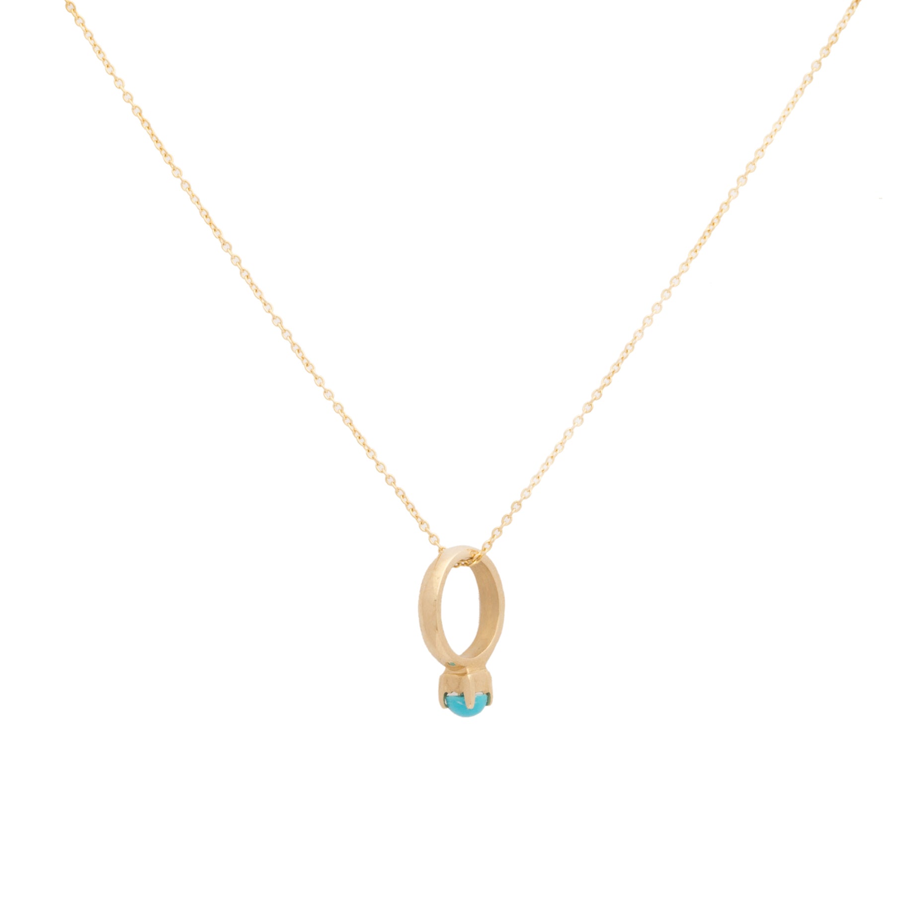 The F&B Yellow Gold Birthstone Mini Ring Necklace