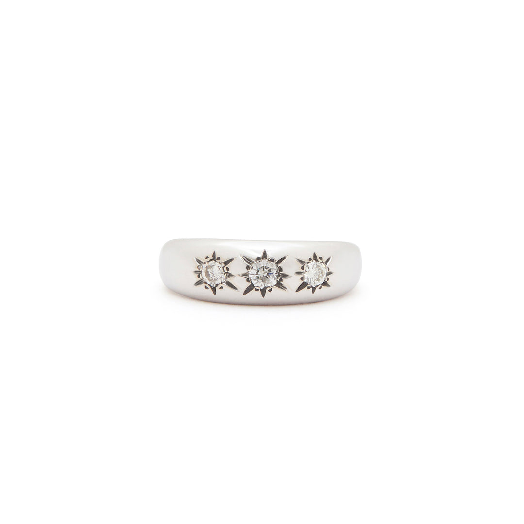 The F&B Diamond 3-Starburst Ring