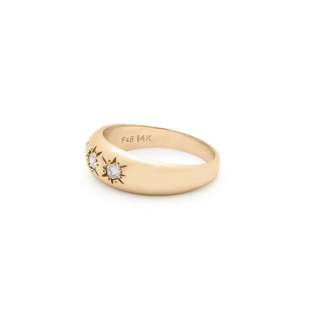 The F&B Diamond 3-Starburst Ring
