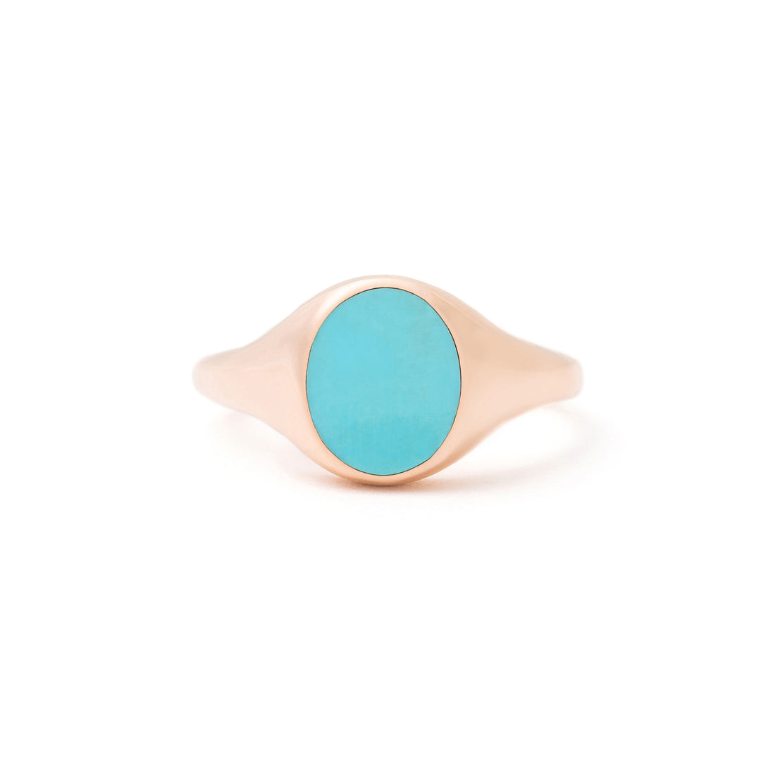 The F&B Petite Stone Signet Ring