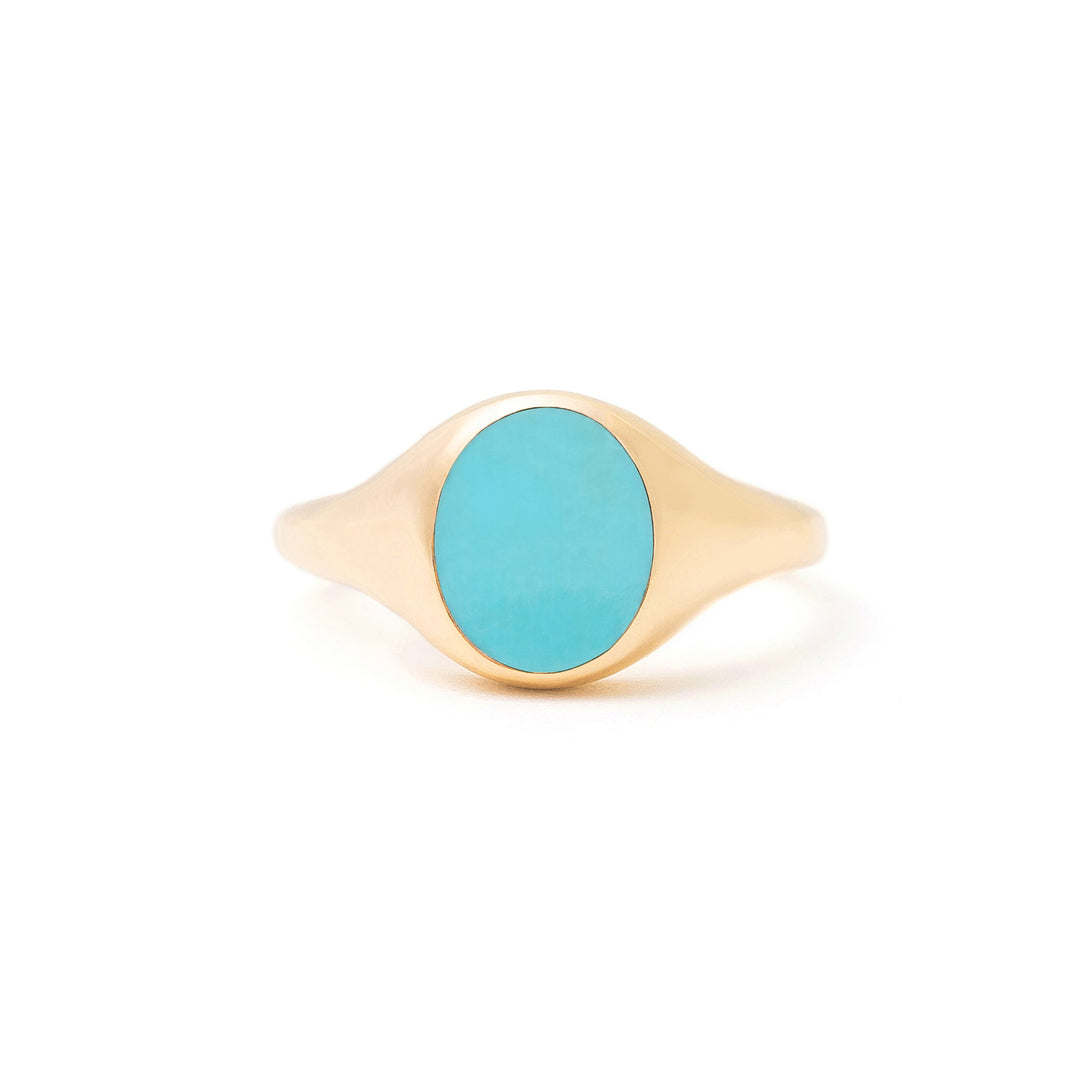 The F&B Petite Stone Signet Ring