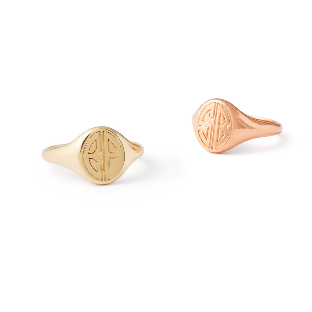 The F&B Petite Gold Signet Ring