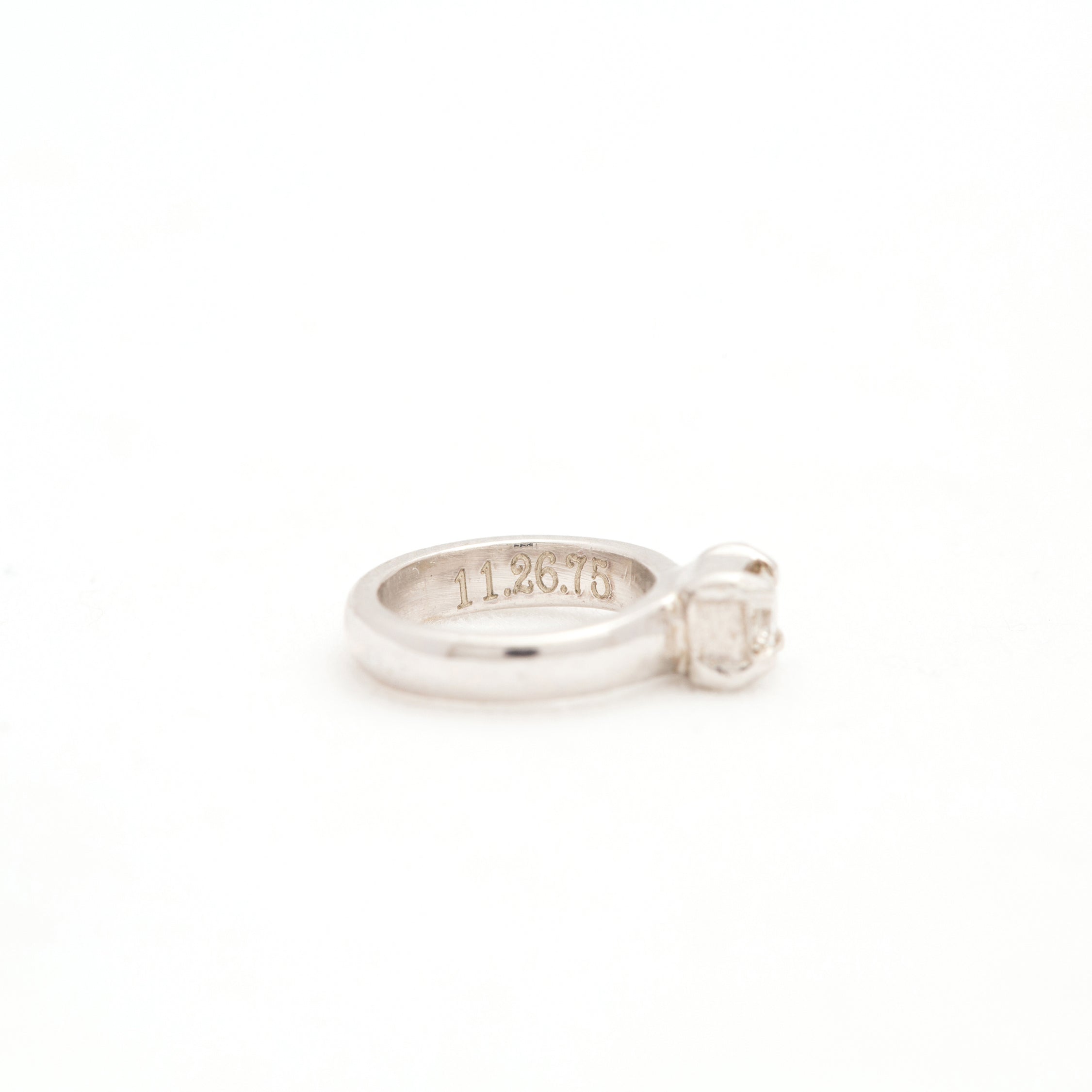 The F&B White Gold Birthstone Mini Ring Necklace