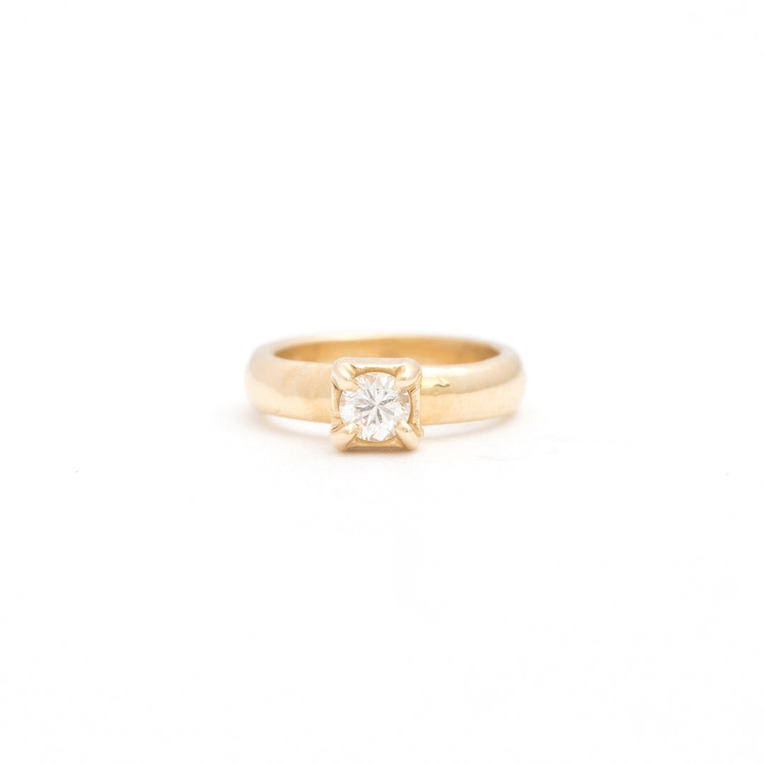 The F&B Yellow Gold Birthstone Mini Ring Necklace
