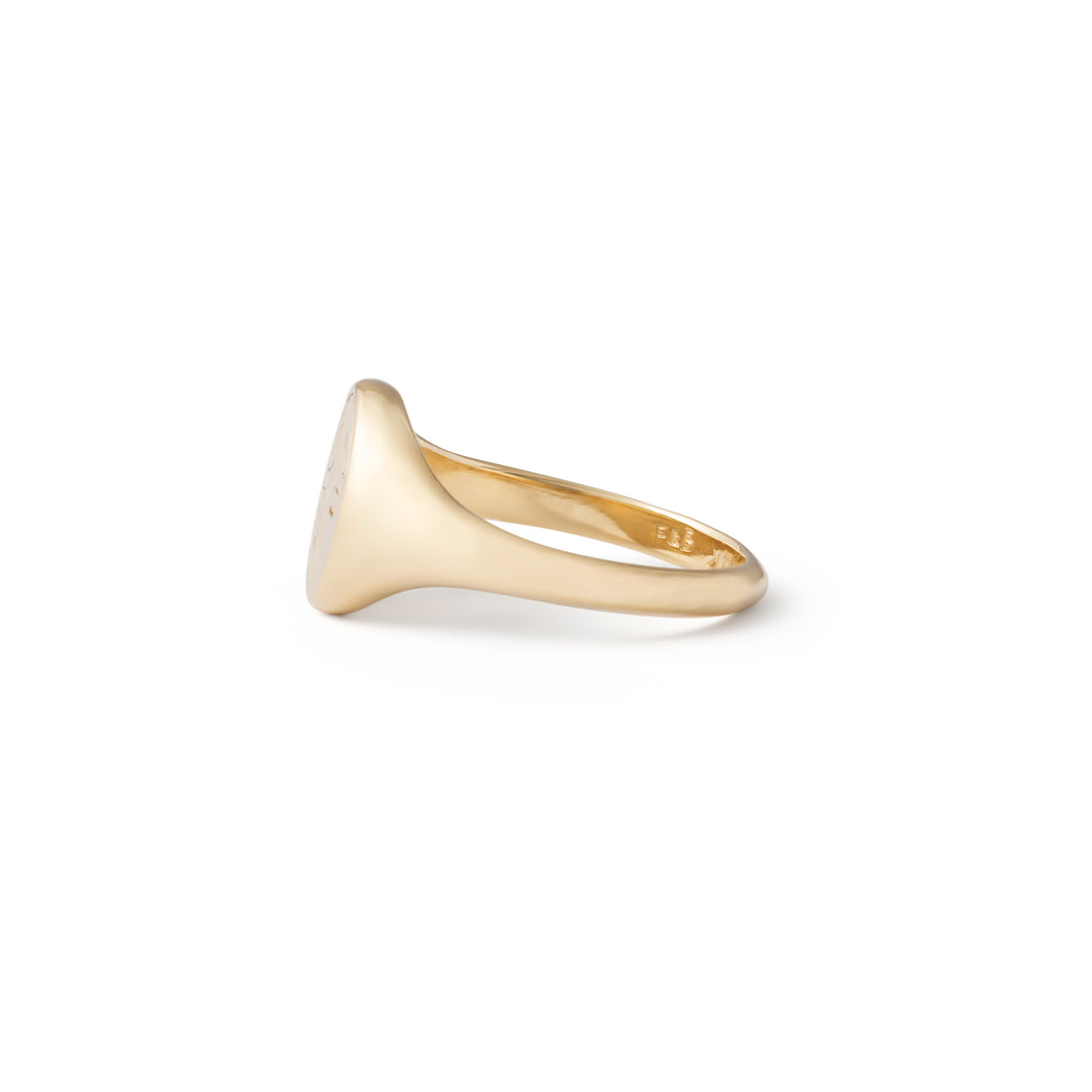 The F&B Petite Gold Signet Ring