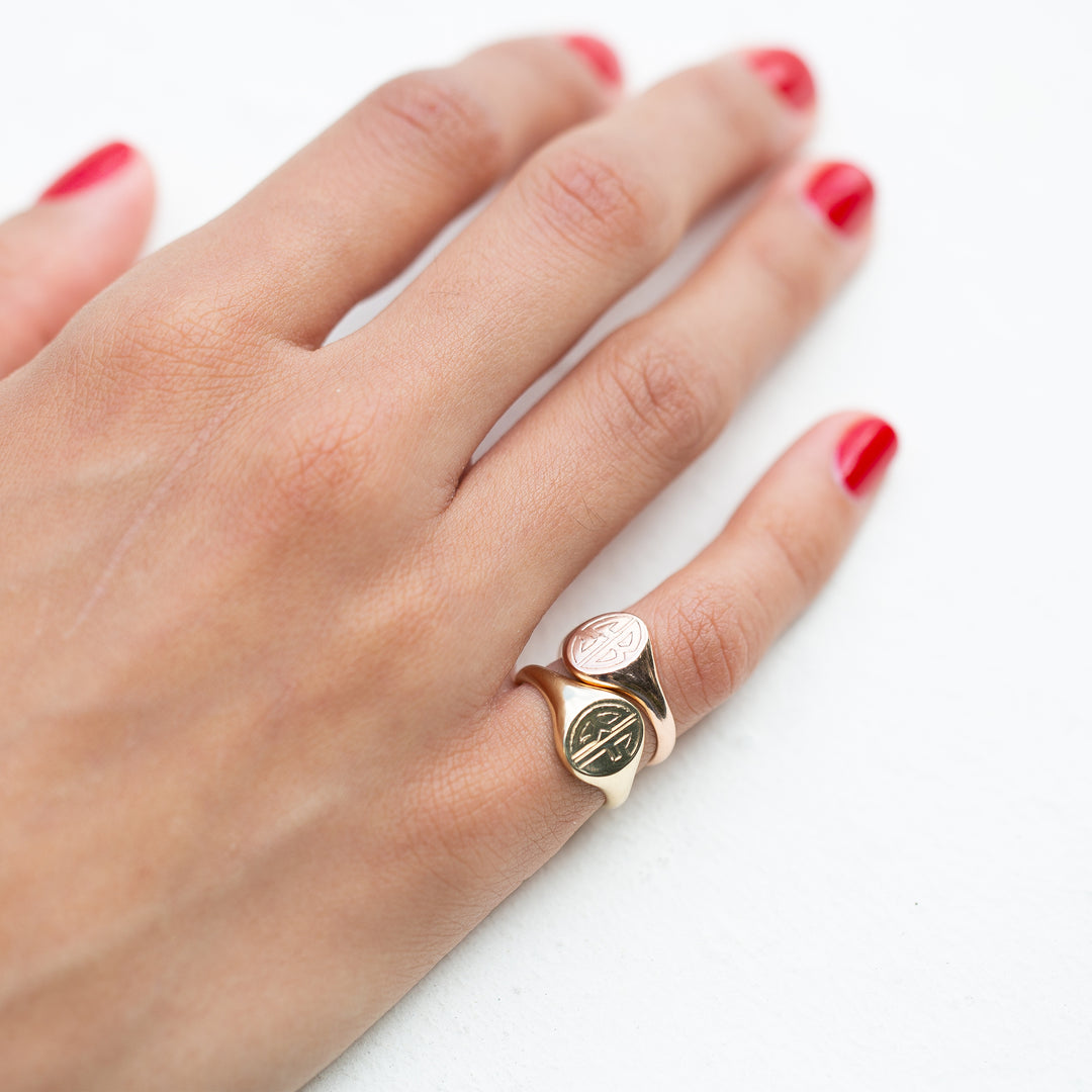 The F&B Petite Gold Signet Ring