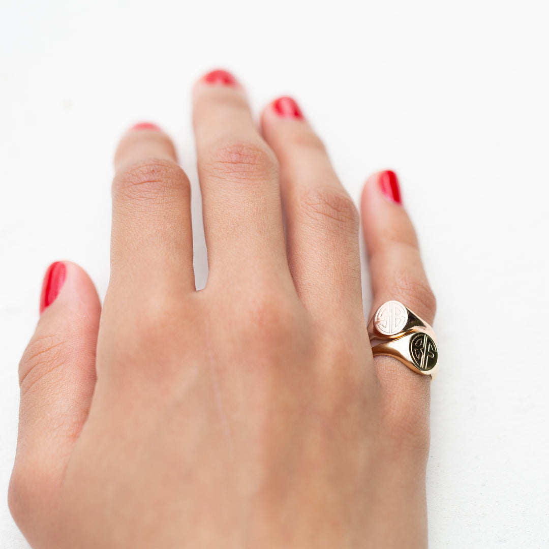 The F&B Petite Gold Signet Ring
