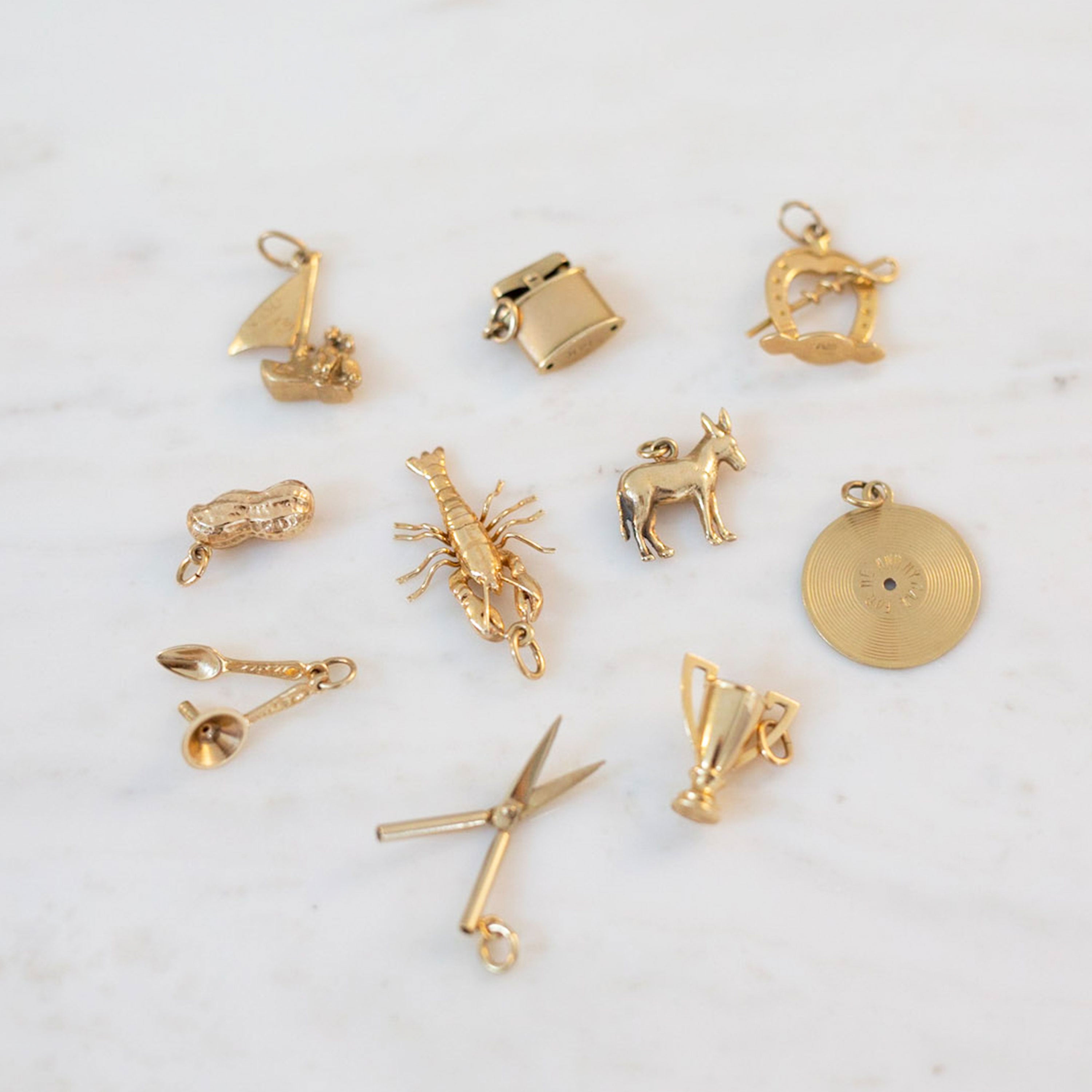 14k Gold Lobster Charm