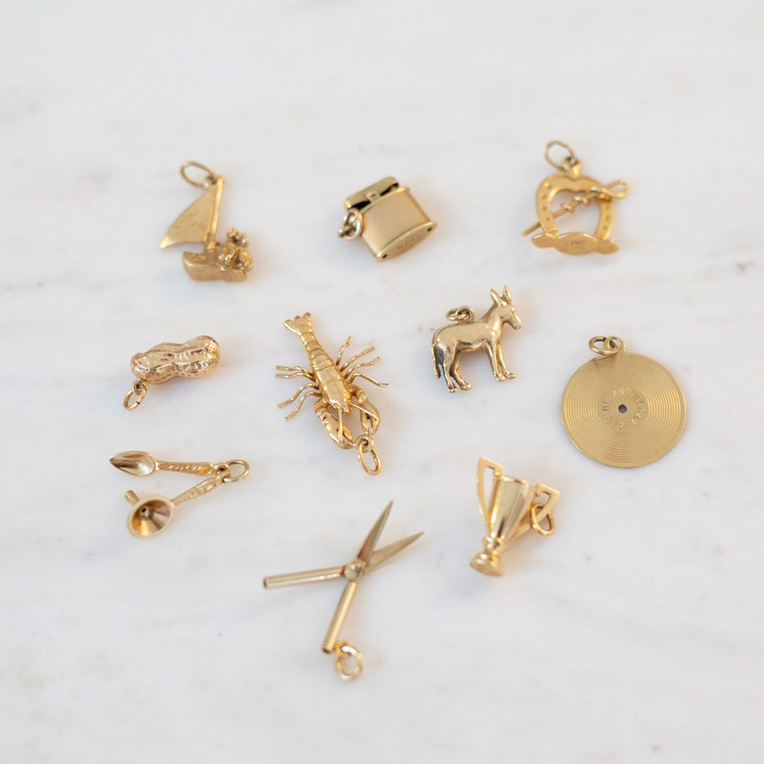 14k Gold Lobster Charm