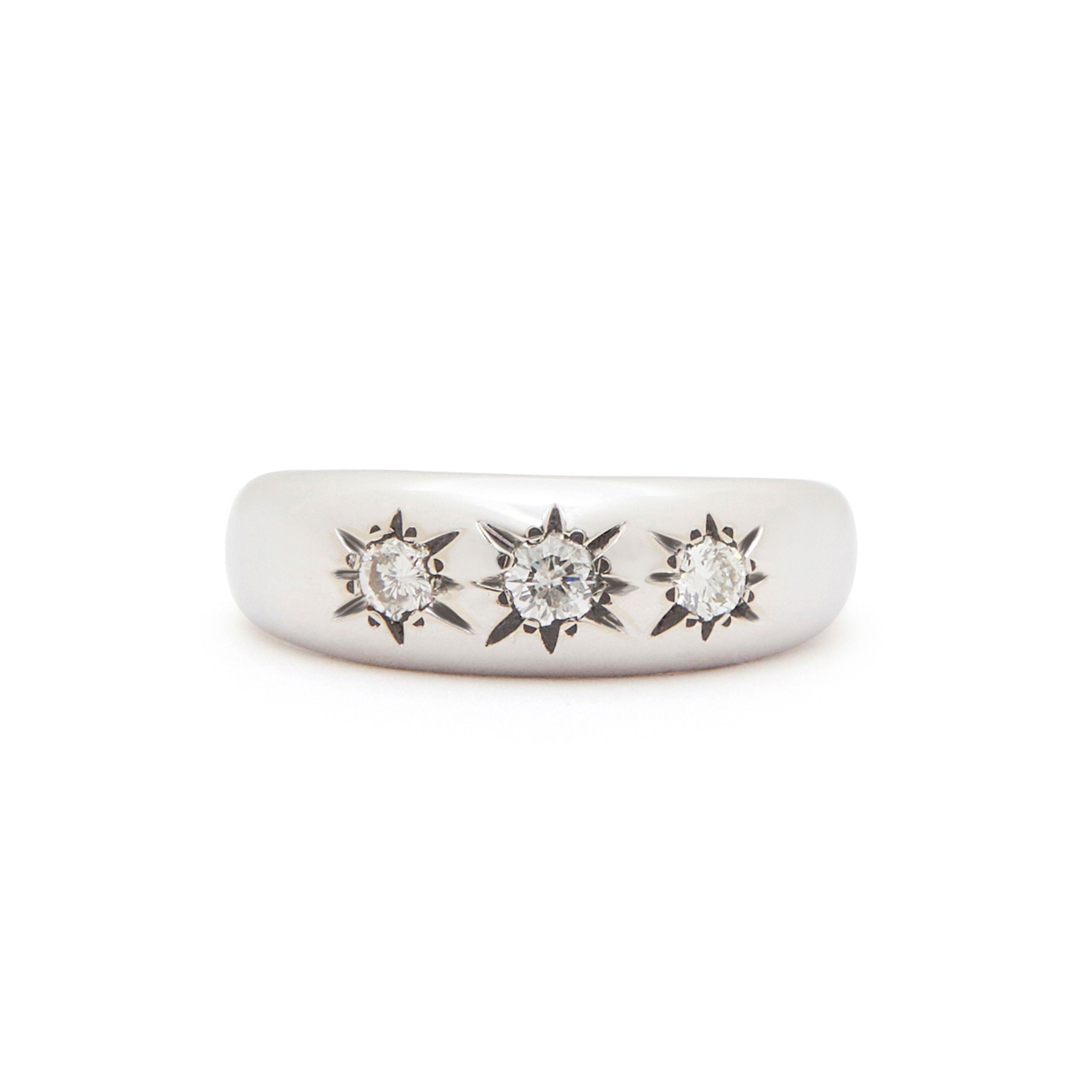 The F&B Diamond 3-Starburst Ring