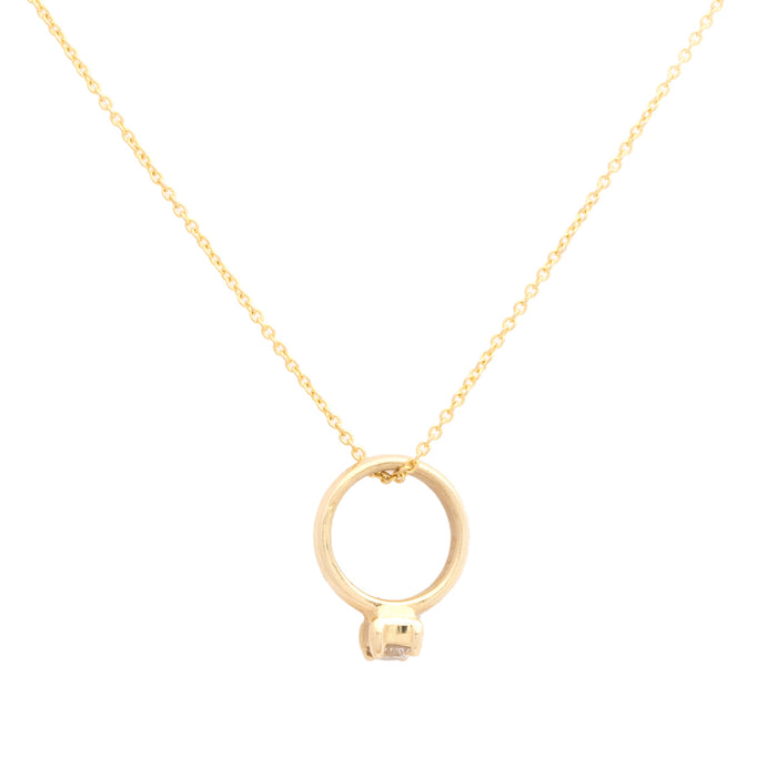 The F&B Yellow Gold Birthstone Mini Ring Necklace