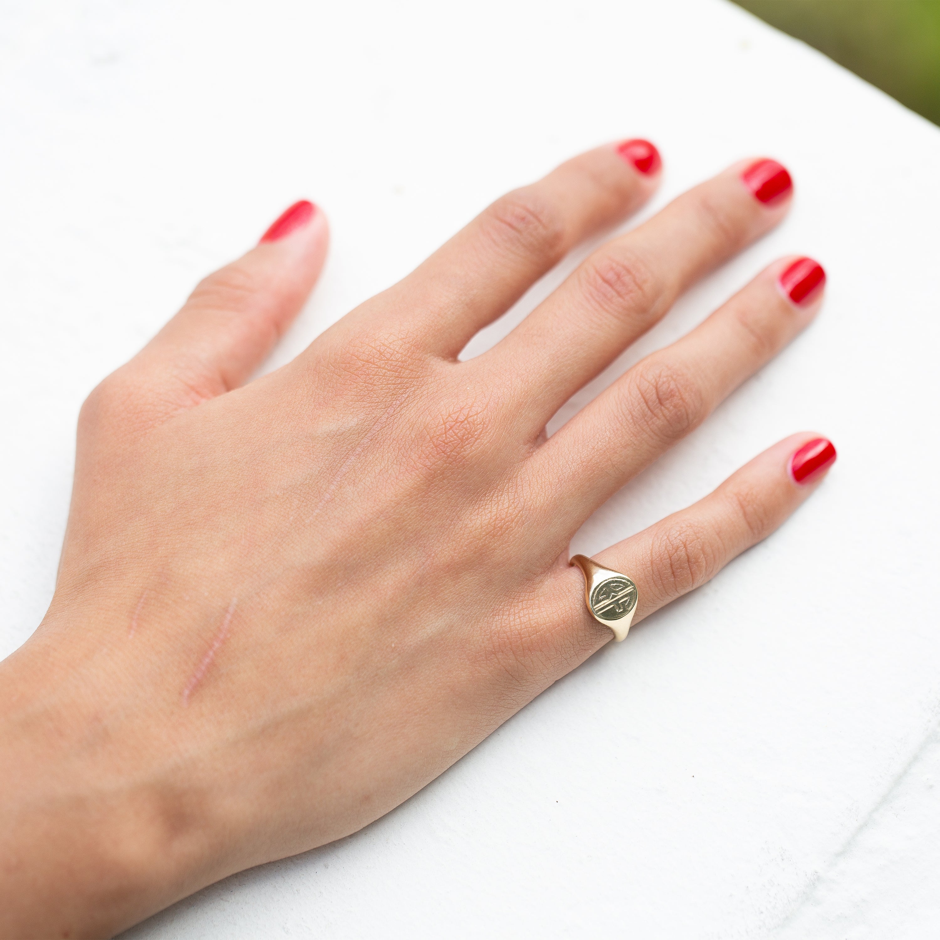 The F&B Petite Gold Signet Ring