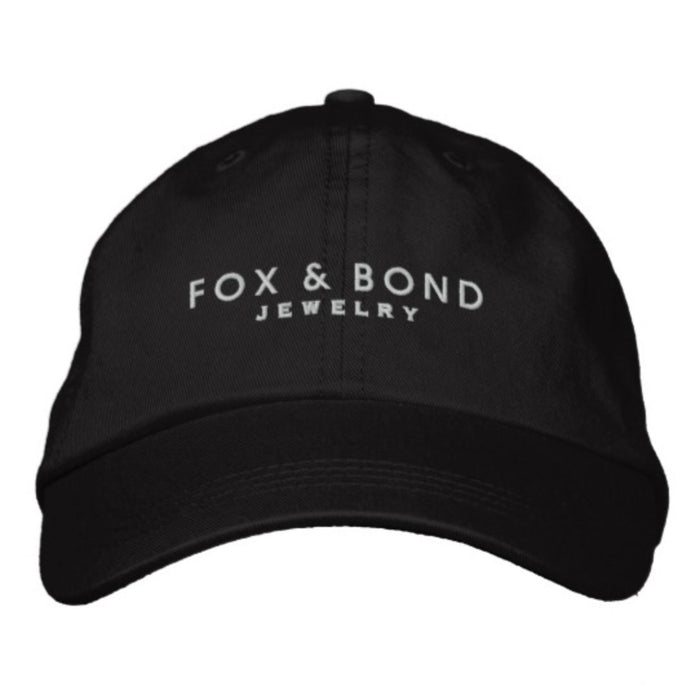 Fox & Bond Black Cotton Baseball Hat