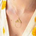 Heart Charm Holder 14k Gold Pendant