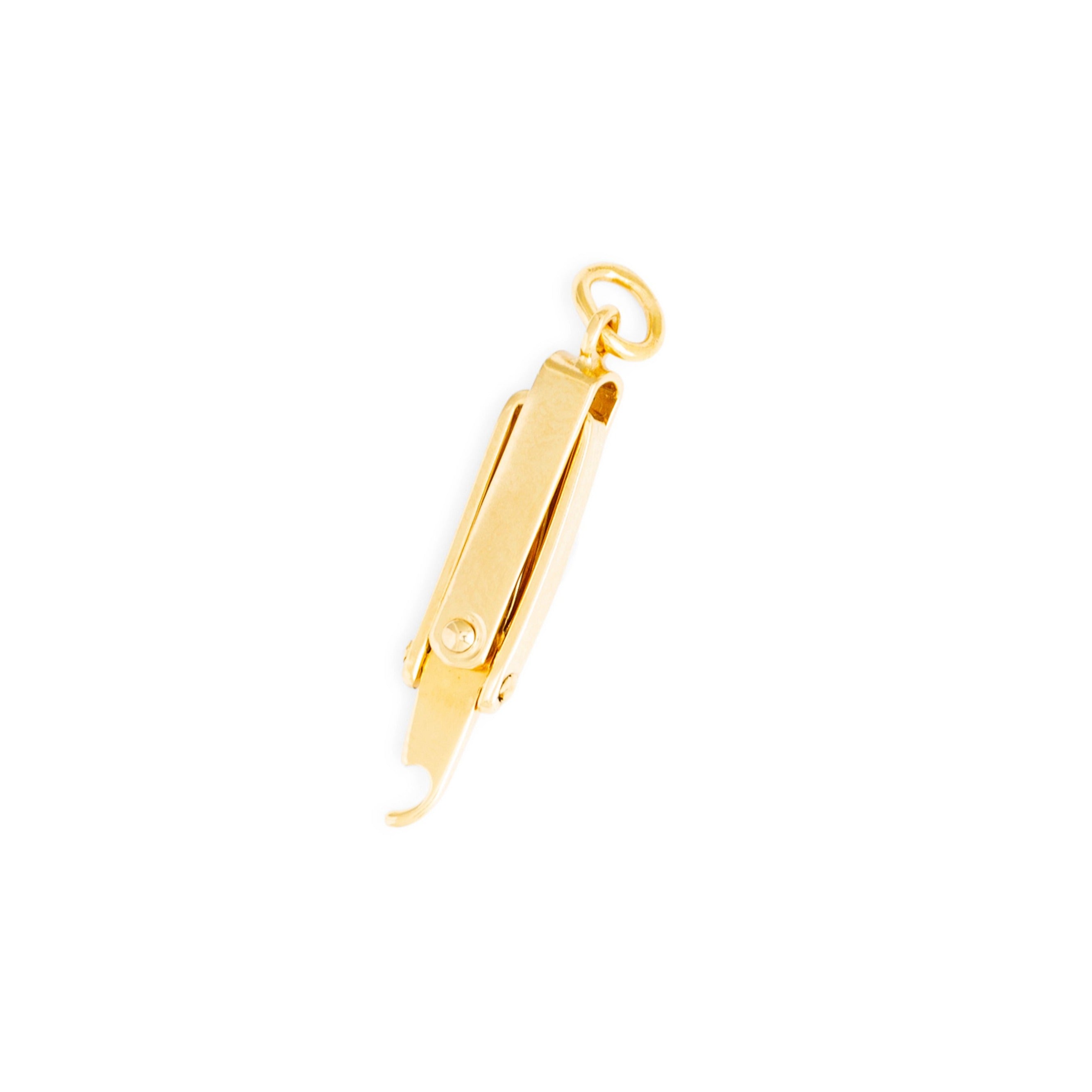 Foldable Knife 14k Gold Charm