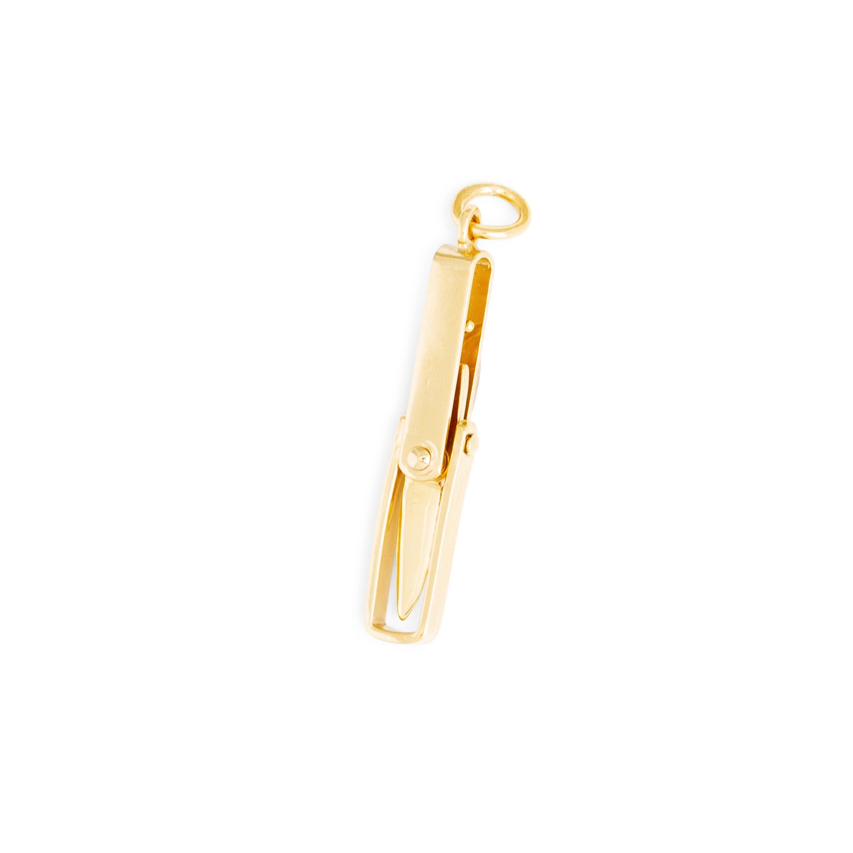 Foldable Knife 14k Gold Charm