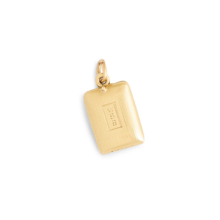 Movable Cigarette Case 14k Gold And Enamel Charm