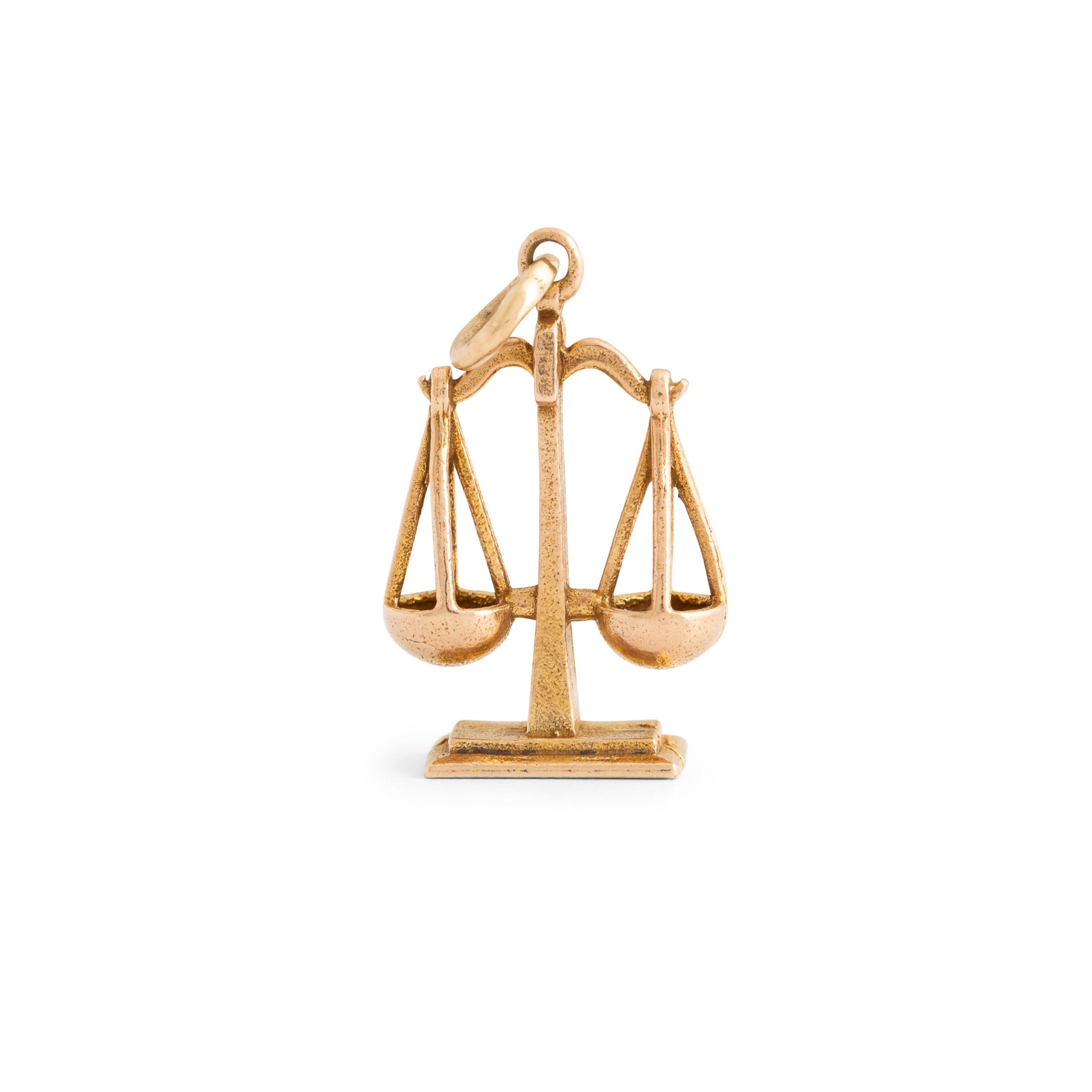 English Libra Scales 9K Gold Zodiac Charm
