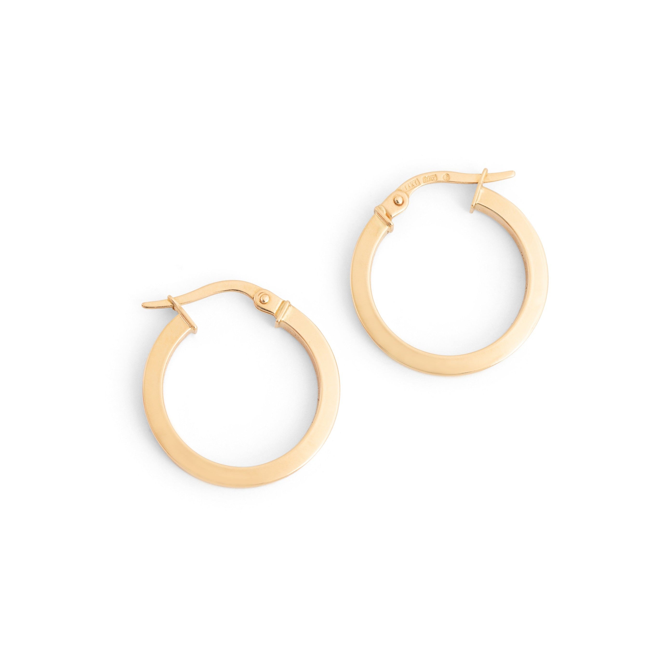 Italian 14k Gold Hoop Earrings